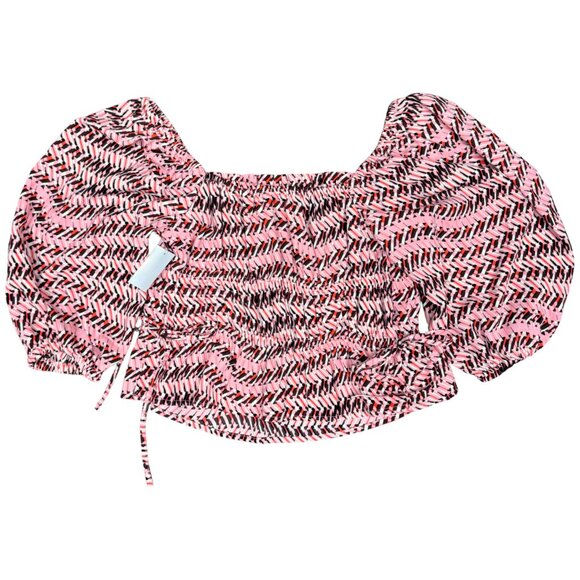 OPEN EDIT Women's NWT Shirring Detail Square Neck Top | Size S - Picture 7 of 11